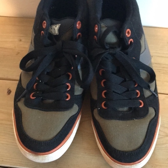Pony Madison skateboard shoes sneakers black gray orange size 7.5 - Picture 4 of 10